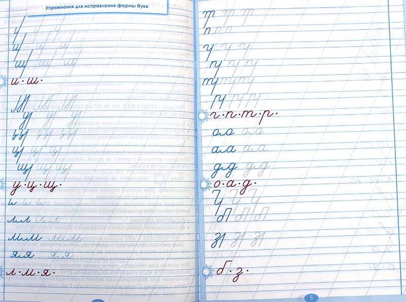 Тренажер по исправлению почерка 2 часть (цвет) / ПРОПИСИ / 5 за знания