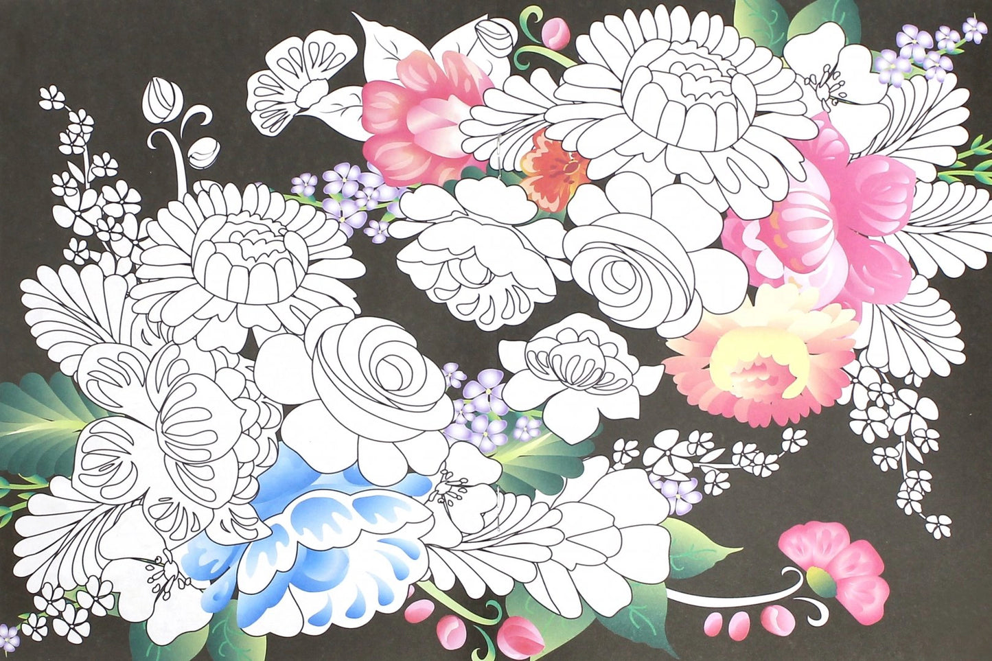 РАСКРАСКА. Народное творчество. Жостово