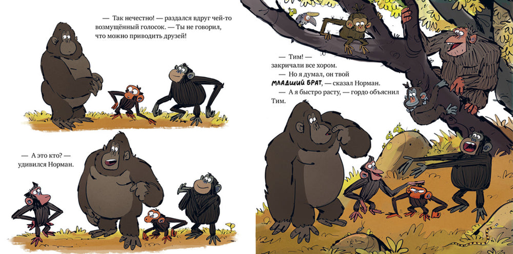 Книжки-картинки (мягкая обложка). Обезьянка-ворчун не хочет спать.